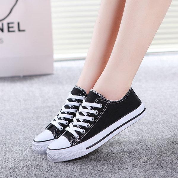 Big Size Canvas Candy Color Lace Up Casual Shoes