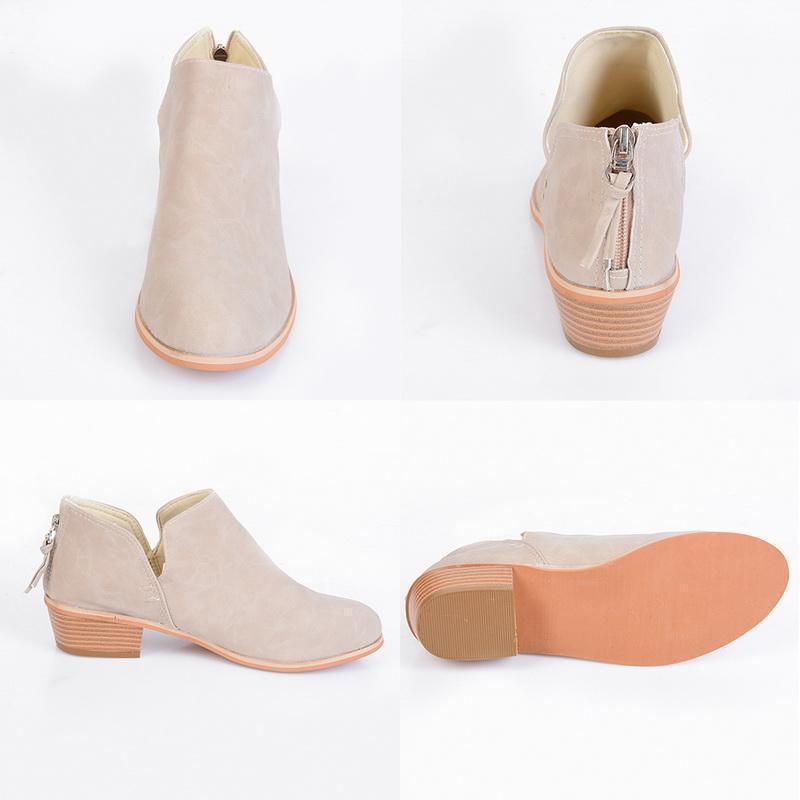 Autumn Square Heel Shoes Pointed Toe Casual Shoes