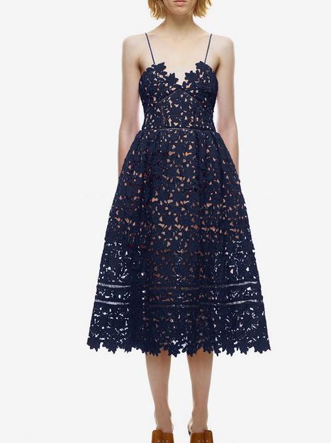 Sexy Summer Spaghetti Strap Hollow Midi Dress
