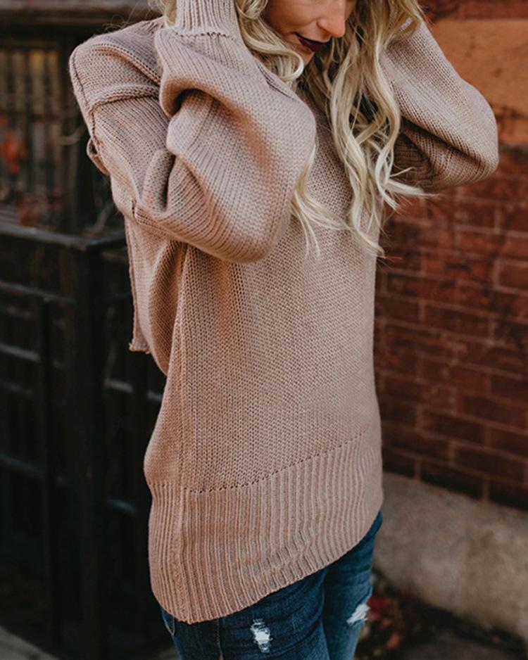 2018 Knit Long Sleeve Bowknot Tops Sweater