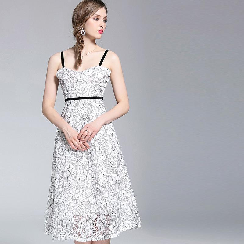 New Summer Spaghetti Strap Lace Dress