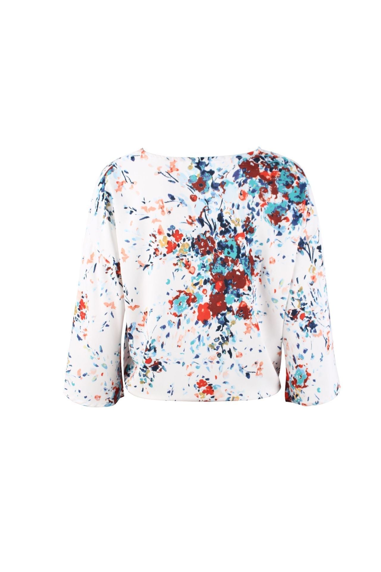 Digital Printed Floral Large Size Strap Fashion Chiffon Top