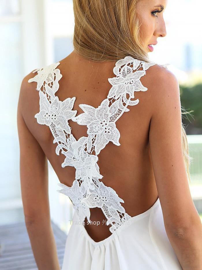 Sexy Women lace dress summer beach dress