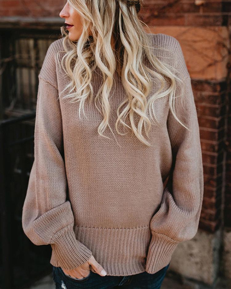 2018 Knit Long Sleeve Bowknot Tops Sweater