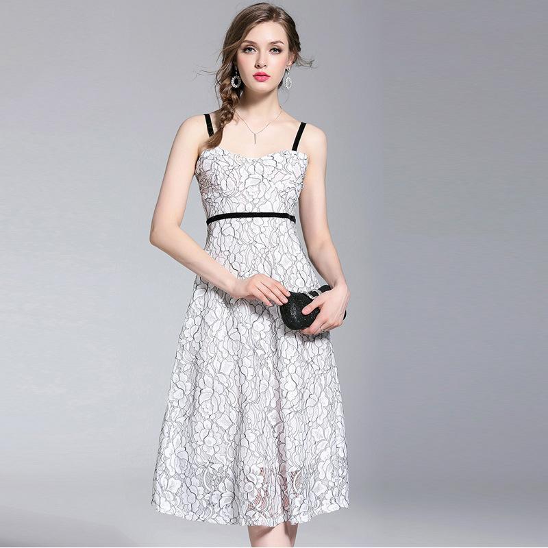 New Summer Spaghetti Strap Lace Dress