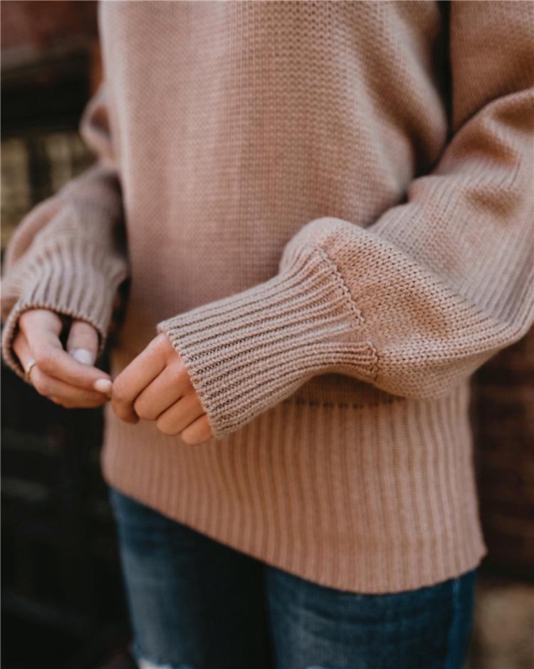 2018 Knit Long Sleeve Bowknot Tops Sweater