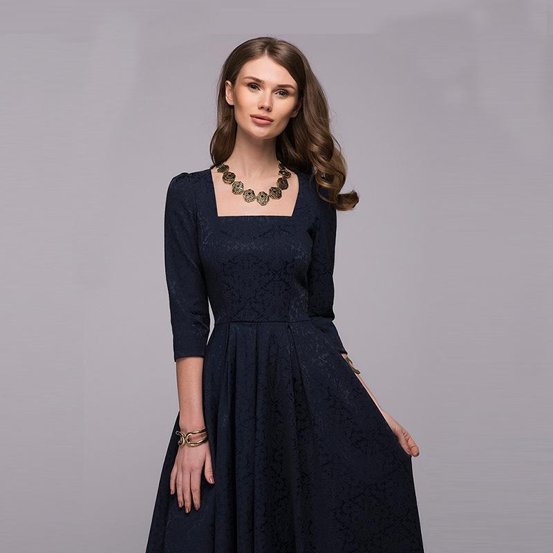 Long paragraph Hepburn Style dress big size dress evening dress Russian dress