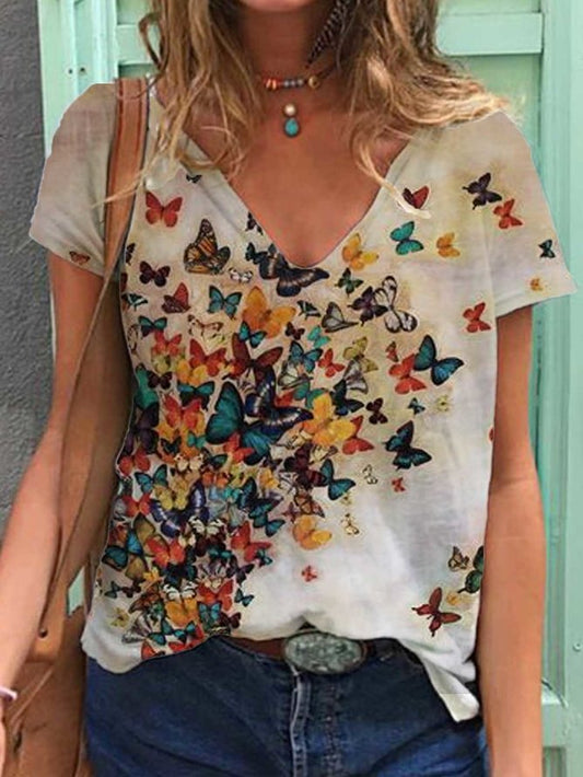 Multicolor Floral Casual Shirts Blouse