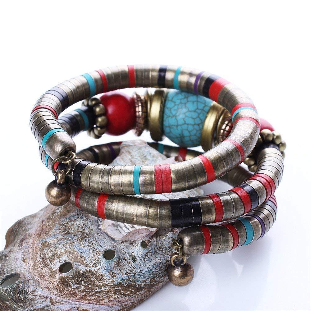 Multilayer Bohemian Turquoise Flexible Bracelet