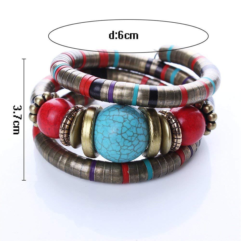 Multilayer Bohemian Turquoise Flexible Bracelet