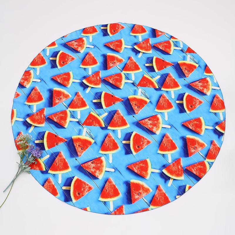 CREATIVE WATERMELON PRINTED Round BEACH Mat