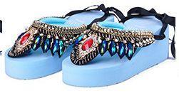 Bohemian Slipper Jewelry Vintage National Clip Toe Shoes