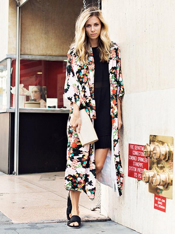 Bohemian Floral Printed Cover-up Outwear