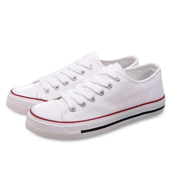 Big Size Canvas Candy Color Lace Up Casual Shoes