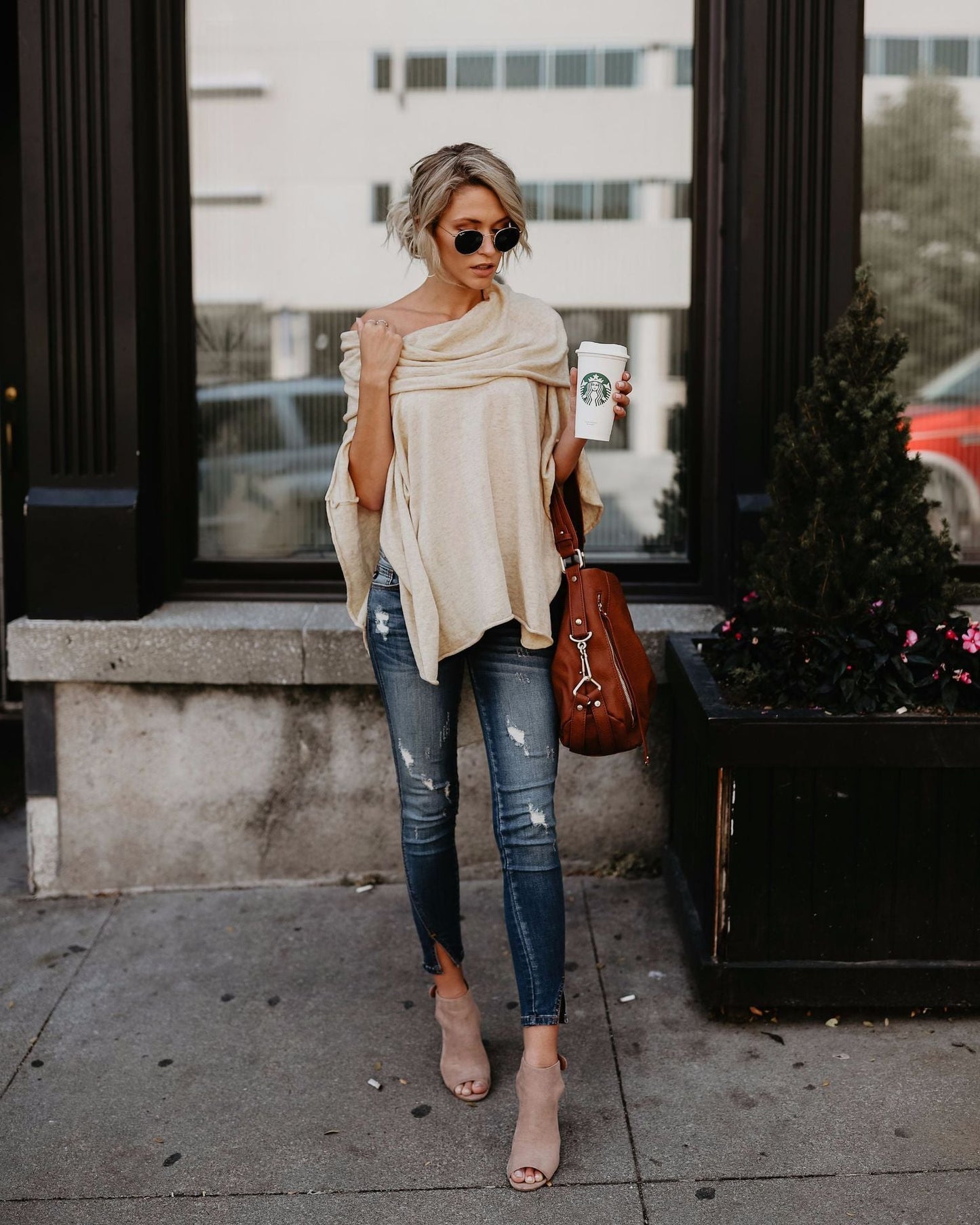 Solid Color Off Shoulder Irregular Tops