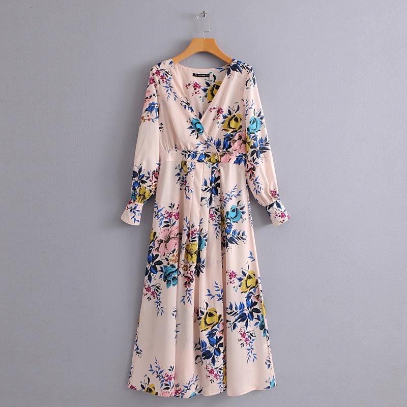 Bohemian Holiday V-neck Floral Sexy Split Dress