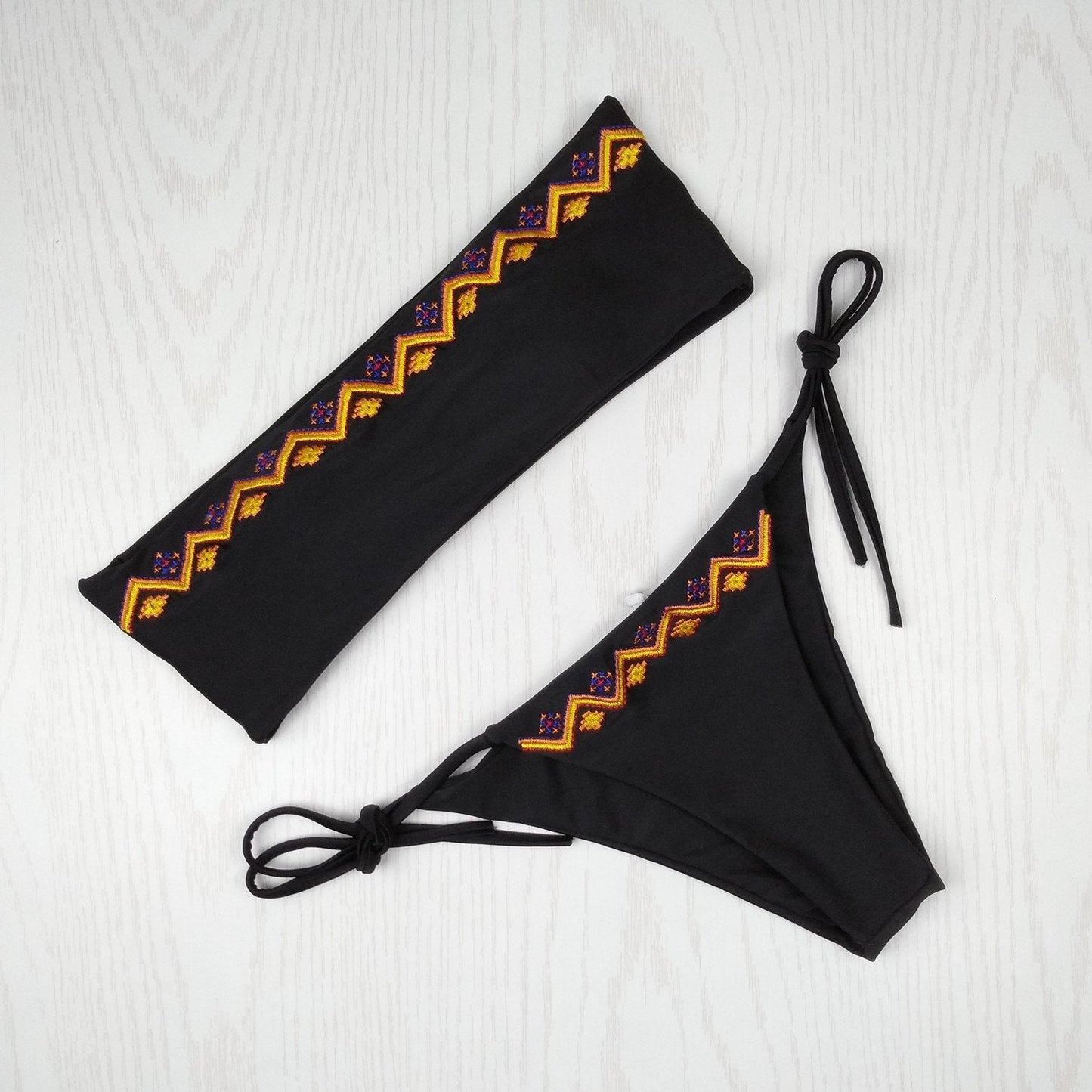 Sexy Tube Top Bikini Women Swimsuit Two-Piece