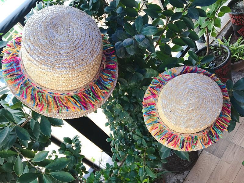 Summer Hand-Woven Bohemian Straw Parent-Child Sun Hat