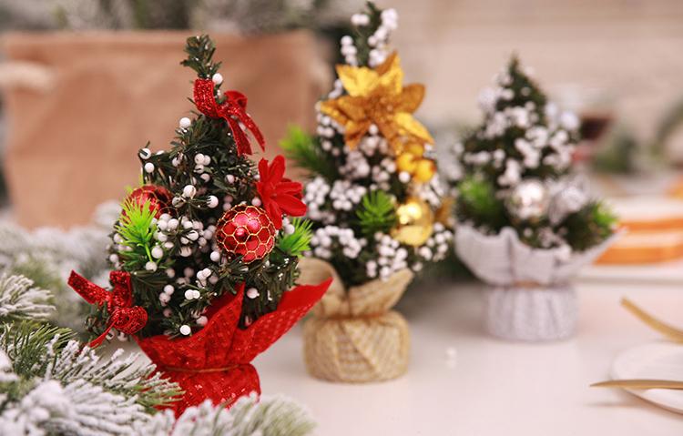 Mini Artificial Christmas Tree Christmas Desk Decoration