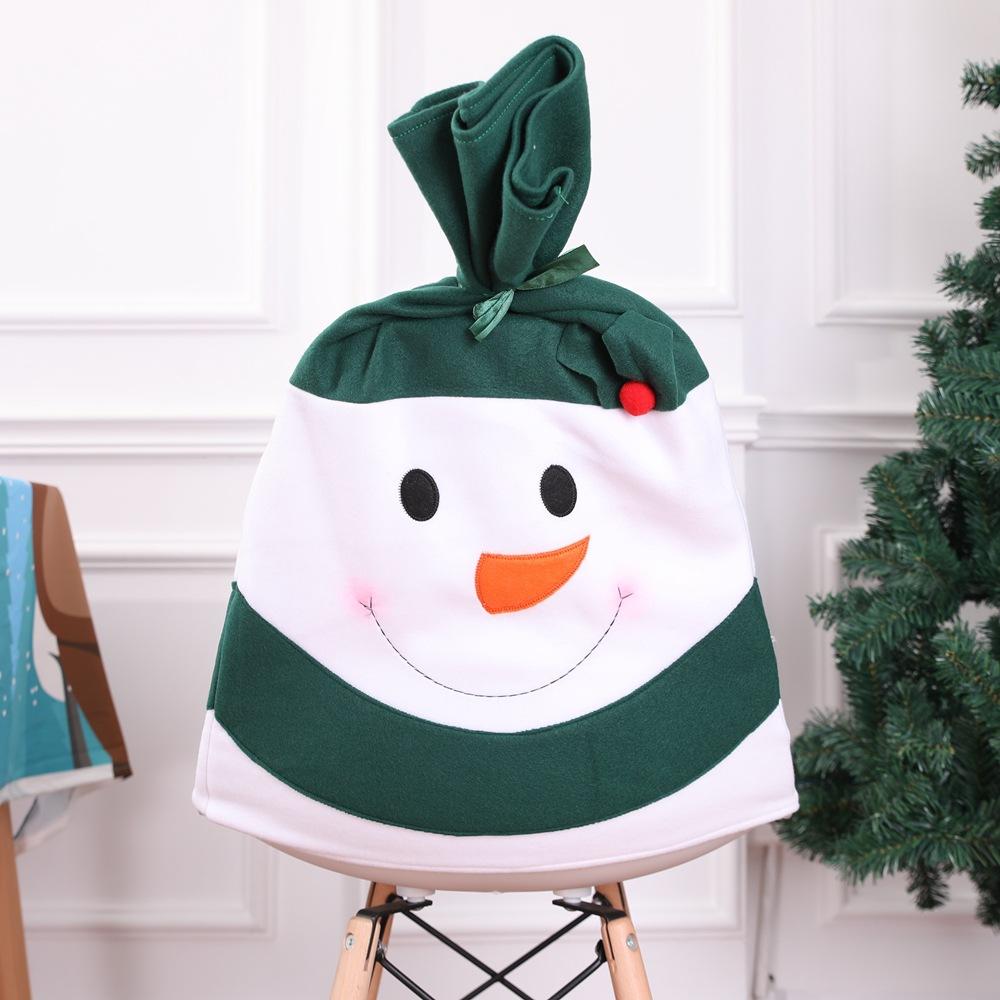 Holiday Snowman Dining Chair Slipcovers Christmas Decorations