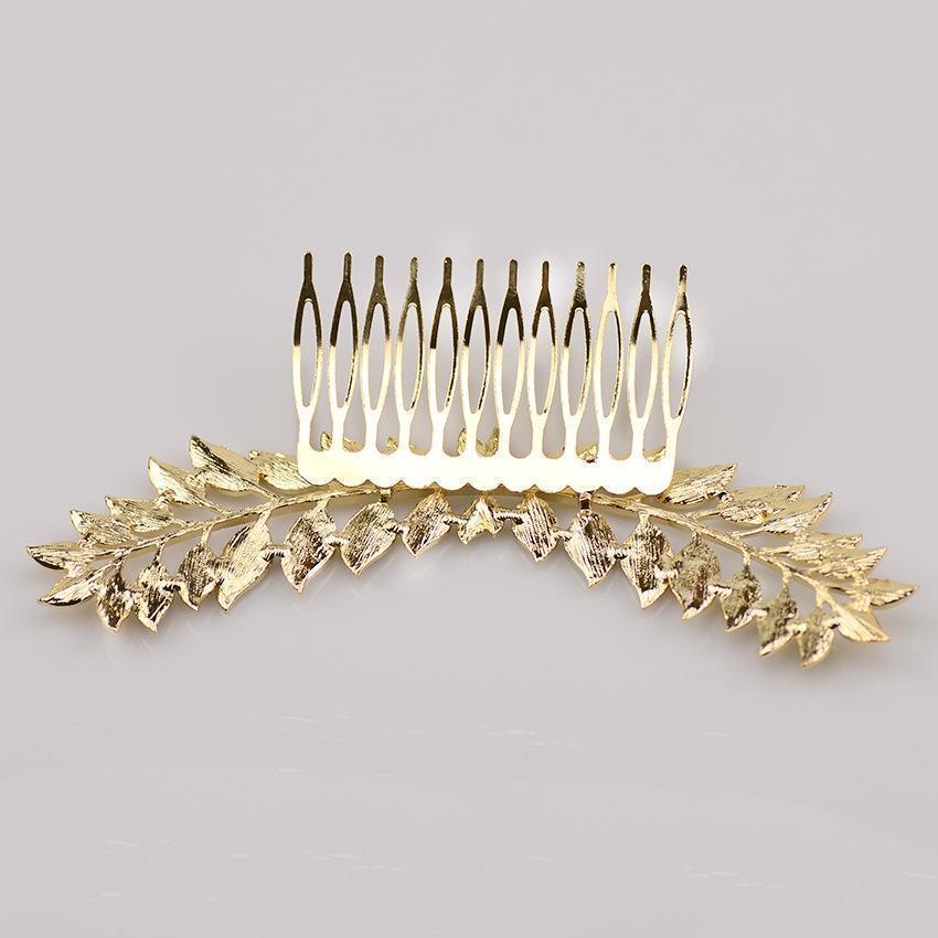 Vintage Hair Accessories Clips Blonde Leaves Comb Headwear