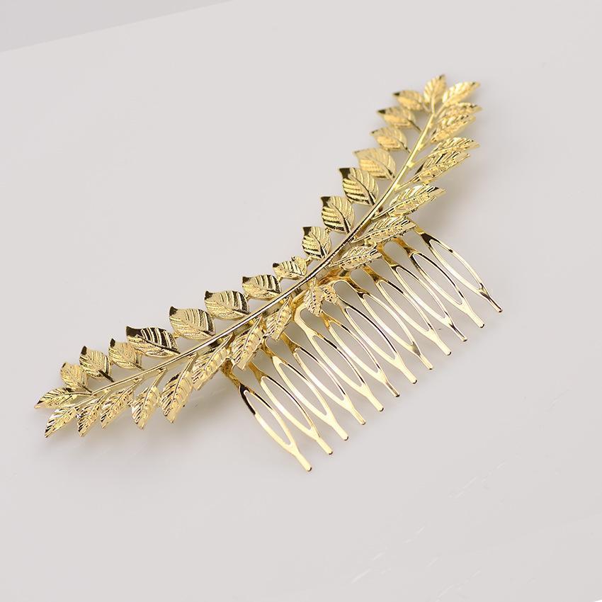 Vintage Hair Accessories Clips Blonde Leaves Comb Headwear