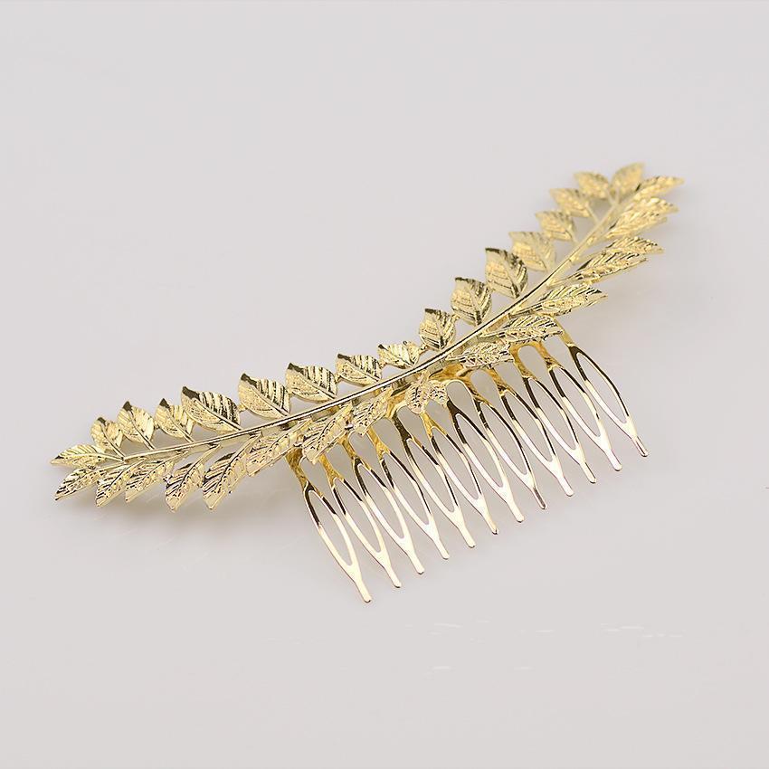 Vintage Hair Accessories Clips Blonde Leaves Comb Headwear