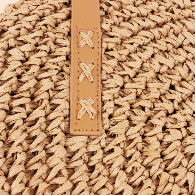 Summer Beach Round Straw Shoulder Bag