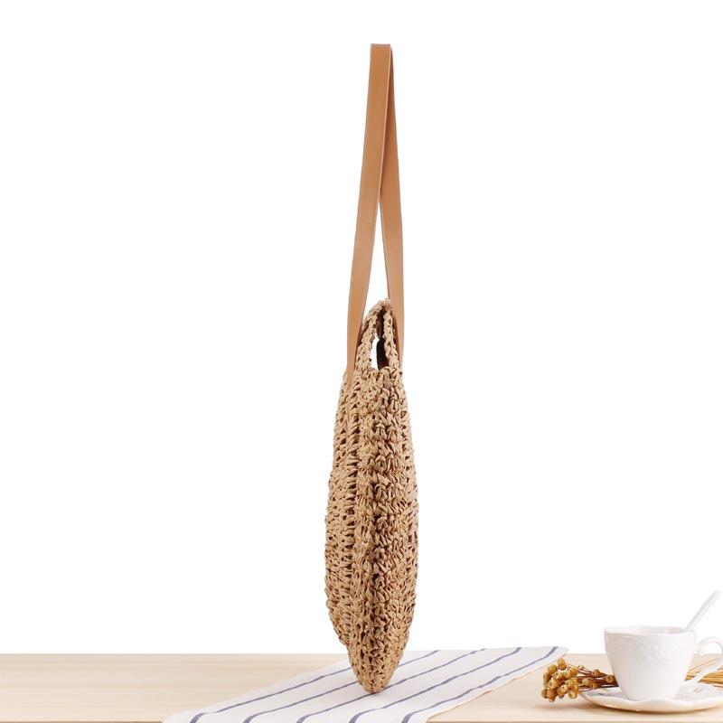 Summer Beach Round Straw Shoulder Bag