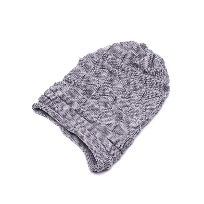 Men and women autumn and winter pleated cuffed hooded outdoor ski wool cap