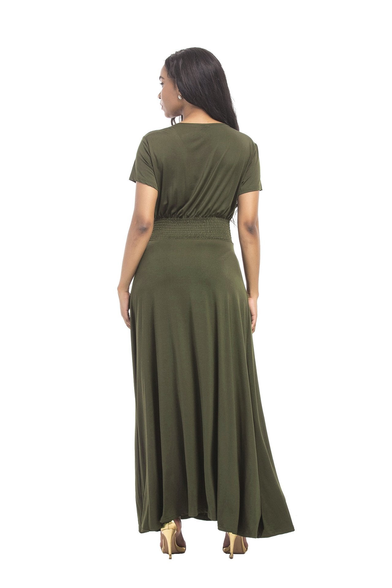 Hot SALE large size women s M-3XL extra long dress sexy V-neck evening dress