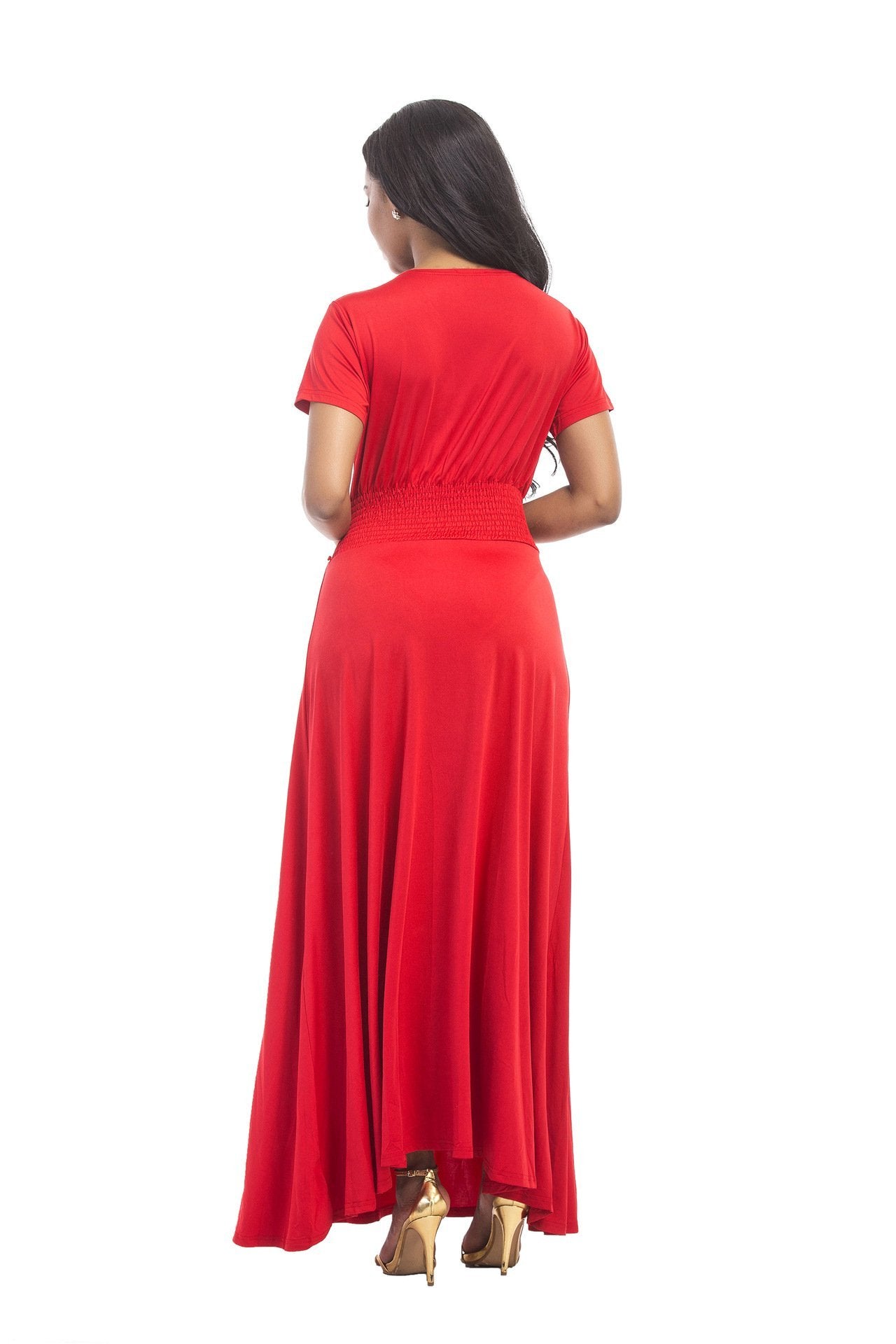 Hot SALE large size women s M-3XL extra long dress sexy V-neck evening dress