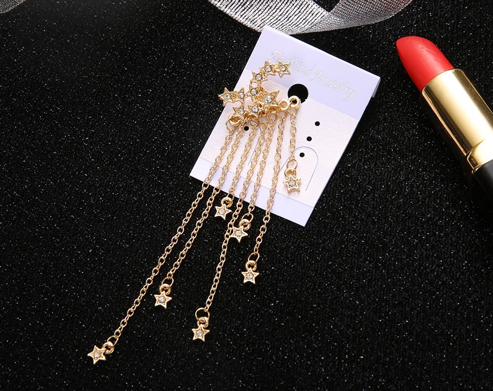 Stylish Tassel Style Star Alloy Earrings