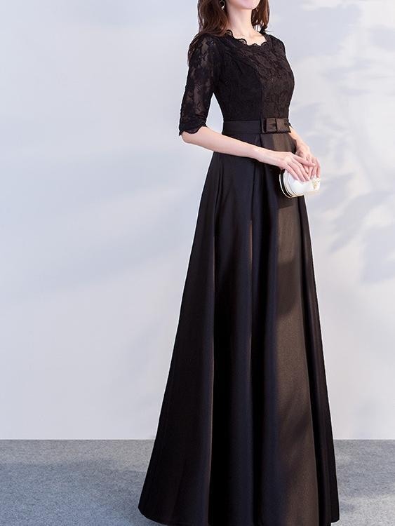 Spring New Long Sleeves Bridesmaid Evening Dress