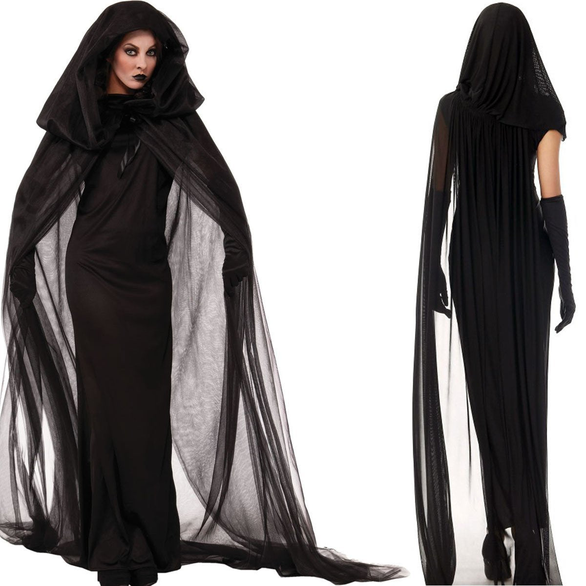 Halloween Black Witch Cosplay Dress