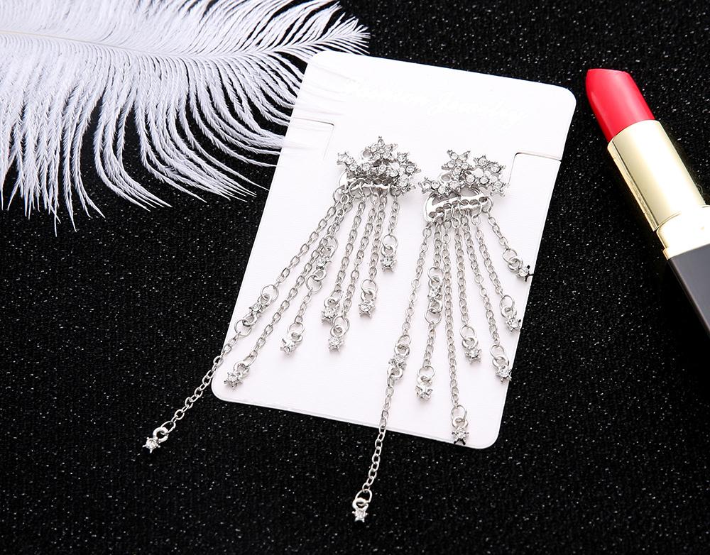 Stylish Tassel Style Star Alloy Earrings