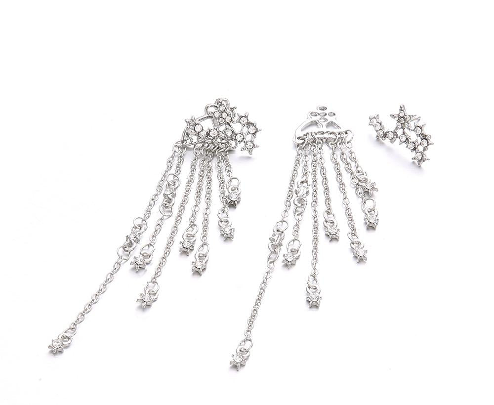 Stylish Tassel Style Star Alloy Earrings