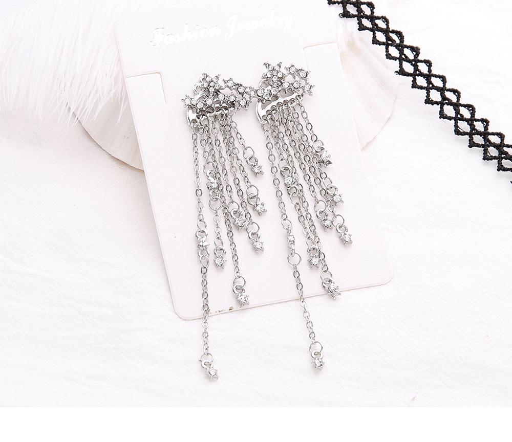 Stylish Tassel Style Star Alloy Earrings