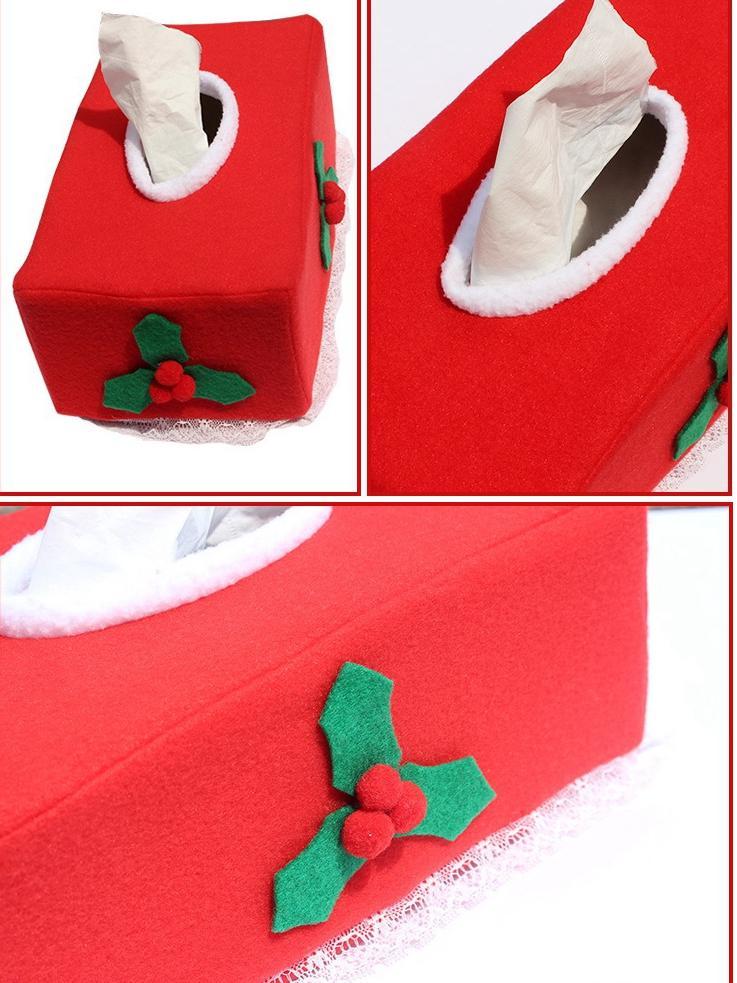 Christmas Decorations Tissue Box Coverf