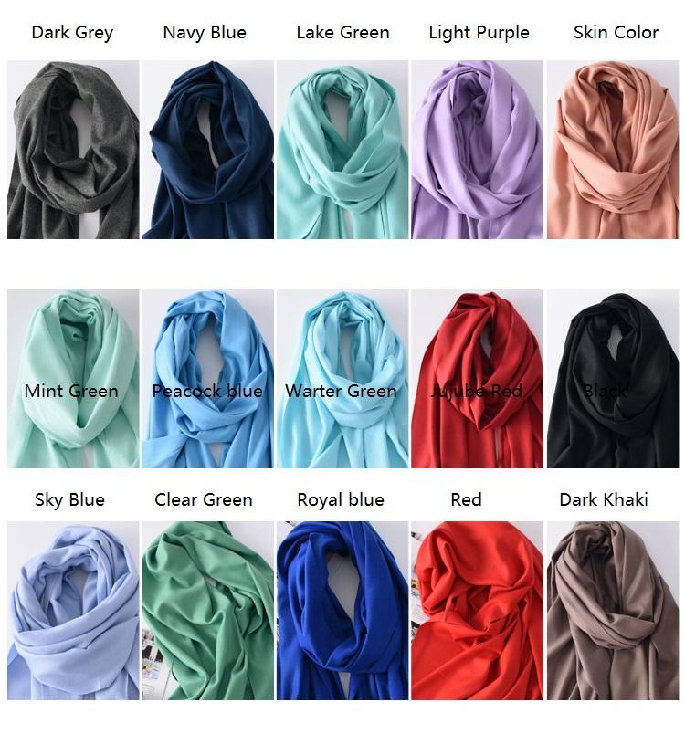 Winter Solid Color Warm Long Imitation Cashmere Shawls Scarf