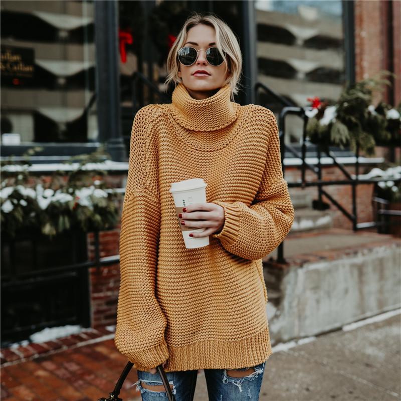 Solid Color Casual Long Sleeve Pullover Sweater