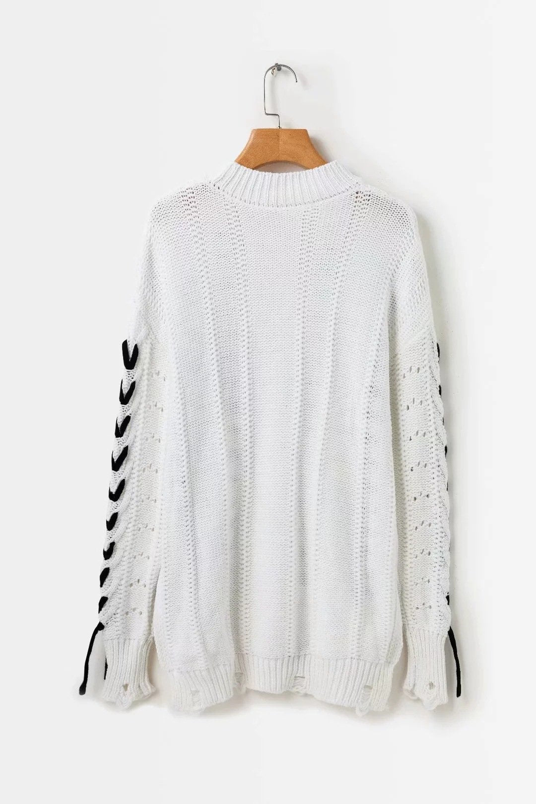 Winter Strap Loose Knit Hollow Sweater