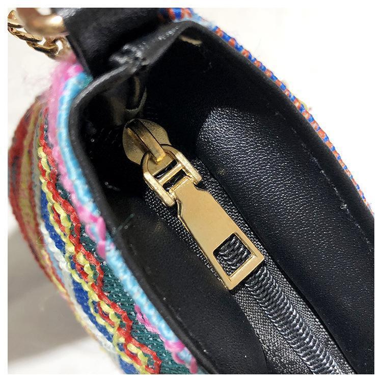 Bohemian National Style Weaving Tassel Bucket Bag Shoulder Bag Crossbody Bag