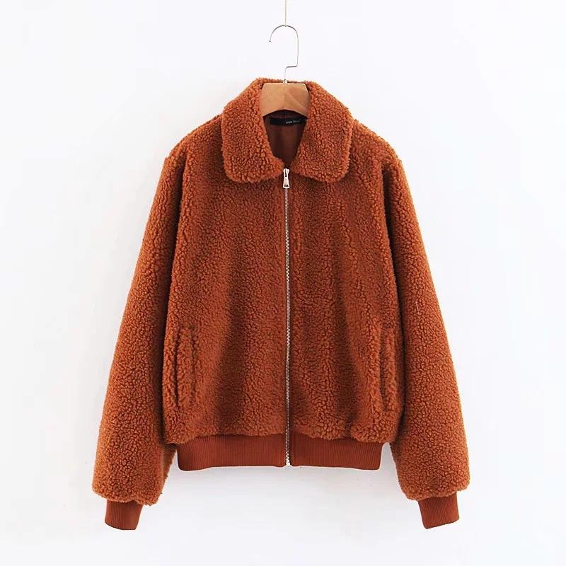 Winter Warm Solid Color Long Sleeve Casual Coat