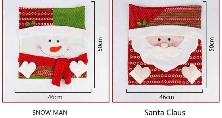 Snowman Santa Claus Home Christmas Chair Decoration