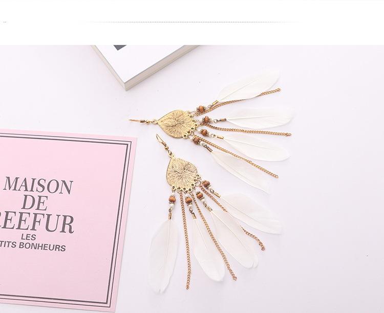 Feather Tassel Bohemian Retro Earrings