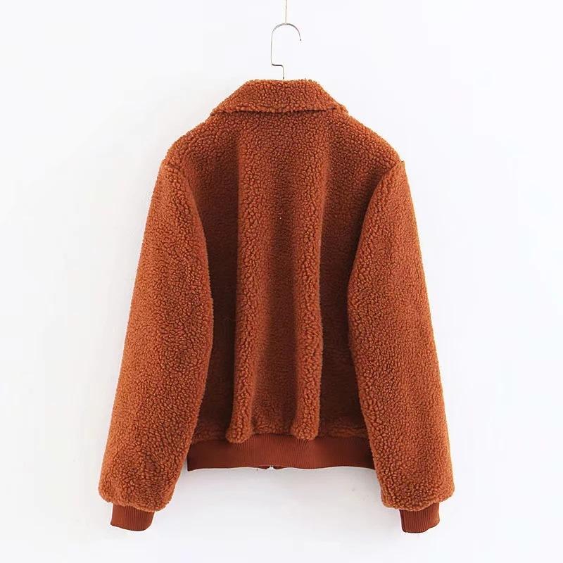 Winter Warm Solid Color Long Sleeve Casual Coat