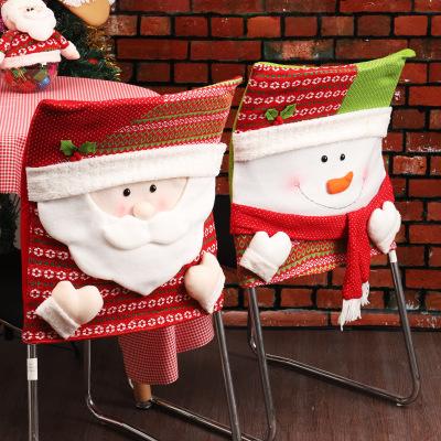 Snowman Santa Claus Home Christmas Chair Decoration