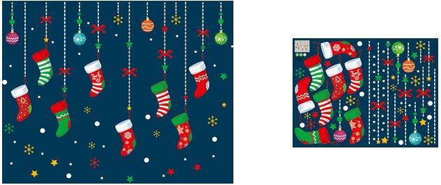 2019 new Santa Claus pendant shop window glass door decorative wall stickers