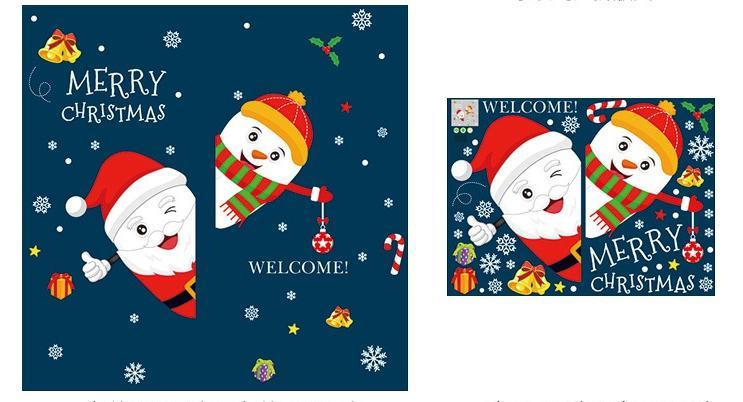 2019 new Santa Claus pendant shop window glass door decorative wall stickers